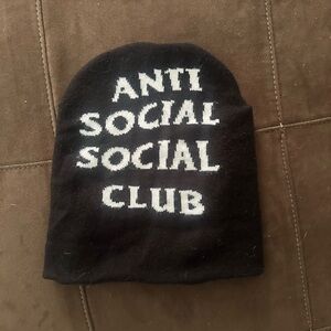 Anti Social Social Club Black and White Beanie